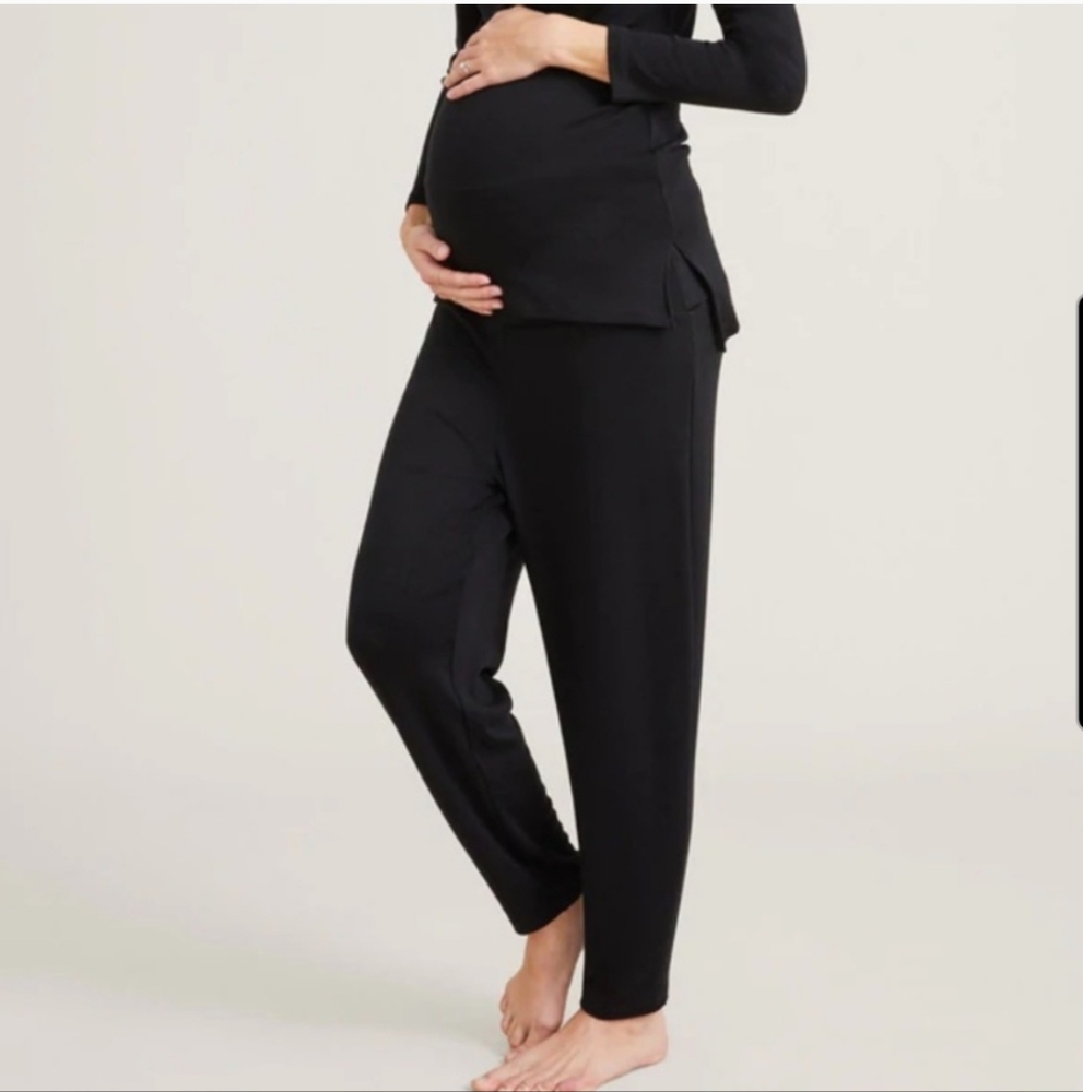 Hatch Maternity Over/under Ribbed Pants Postpartum Delivery Leggings XS